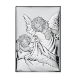 Obrazek srebrny  Anioł Stróż  754
