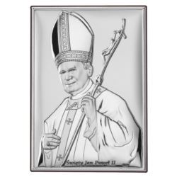 Obrazek srebrny Święty Jan Paweł II papież DS16