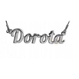 Naszyjnik srebrny rodowany Dorota