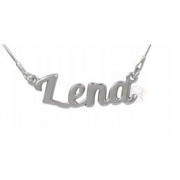 Naszyjnik srebrny rodowany Lena