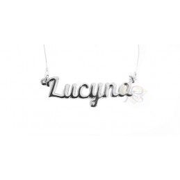 Naszyjnik srebrny rodowany Lucyna