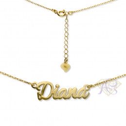 Naszyjnik srebrny złocony imię Diana DIANA/CEL/Z