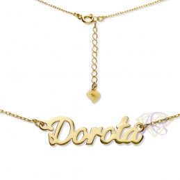 Naszyjnik srebrny złocony imię Dorota DOROTA/CEL/Z