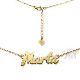 Naszyjnik srebrny złocony imię Marta MARTA/CEL/Z