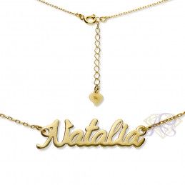 Naszyjnik srebrny złocony imię Natalia NATALIA/CEL/Z