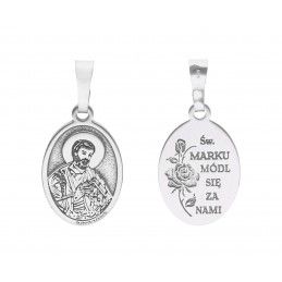 Medalik srebrny Ag 925 Rodowany Święty Marek MDC030R