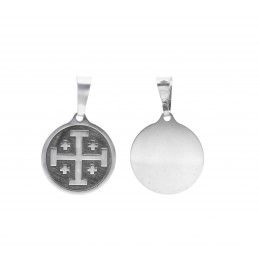 Srebrny medalik Ag 925 Krzyż Jerozolimski KC009