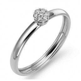 Srebrny pierścionek Ag 925 Biały kwiatuszek IM1730423RR
