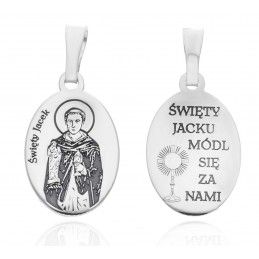 Srebrny medalik Ag 925 rodowany Św. Jacek MDC086R