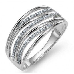 Srebrny pierścionek Ag 925 rodowany IM1430423PR