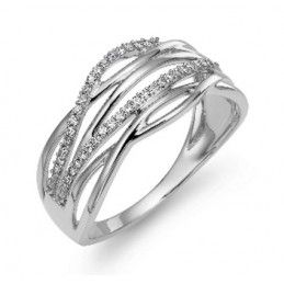 Srebrny pierścionek Ag 925 rodowany IM1450423PR