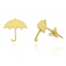 Srebrne kolczyki Ag 925 złocone parasole KSR046G