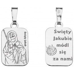 Srebrny medalik Ag 925 rodowany Św. Jakub MDC116R