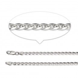 Srebrny łańcuszek Ag 925 Marino Płaskie Diamentowane MD060
